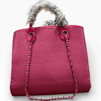 Hot Pink Decorative Deauville Tote | VIP/GWP