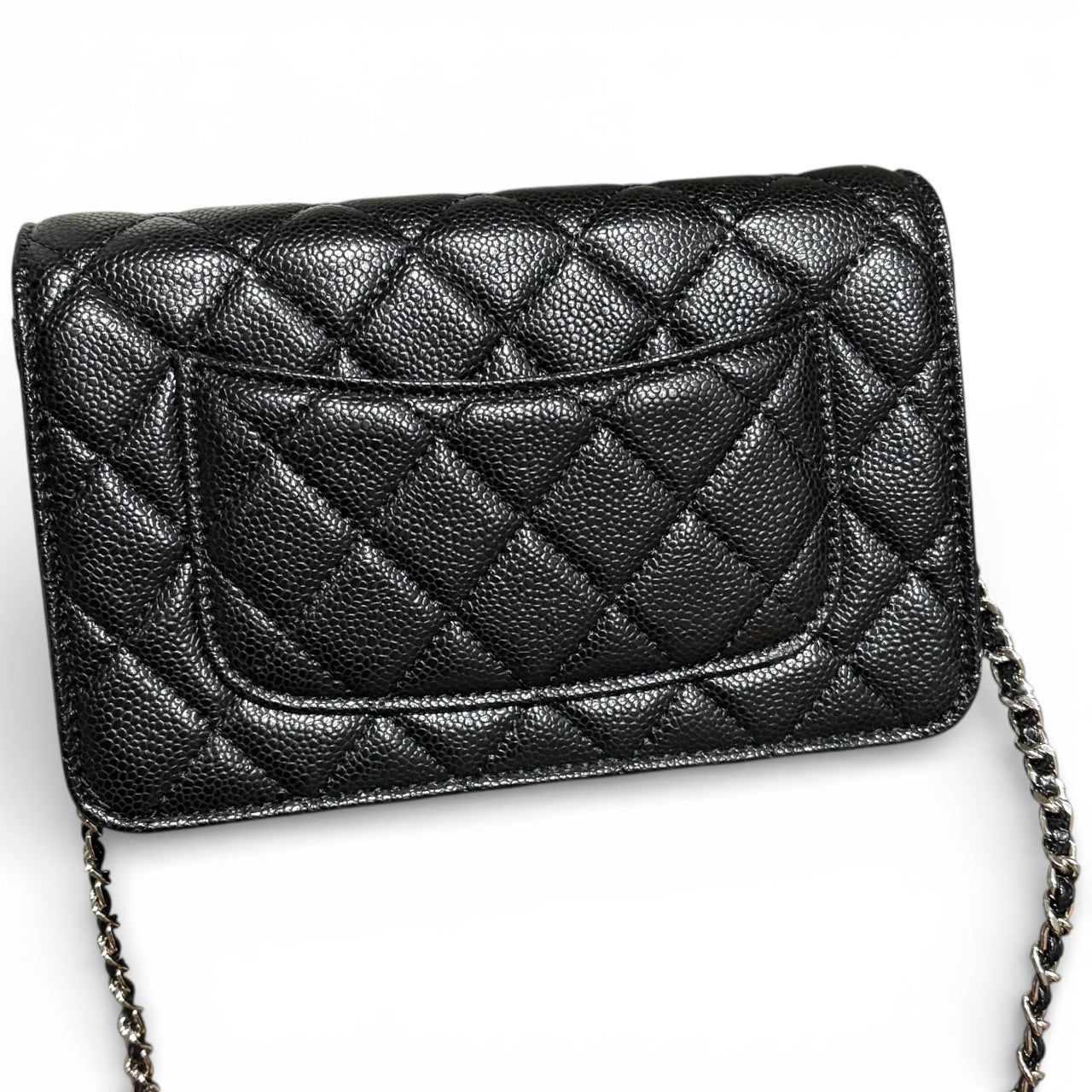 Black Silver Quilted WOC Bag w/ Box | VIP/GWP