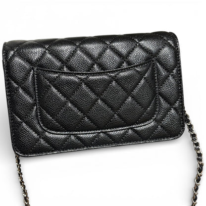 Black Silver Quilted WOC Bag w/ Box | VIP/GWP