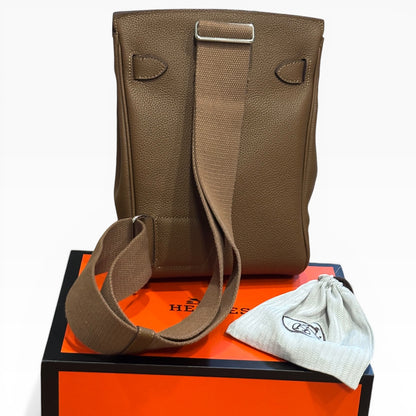 Dark Tan Silver Hac A Dos Bag, Lock & Key | VIP/GWP