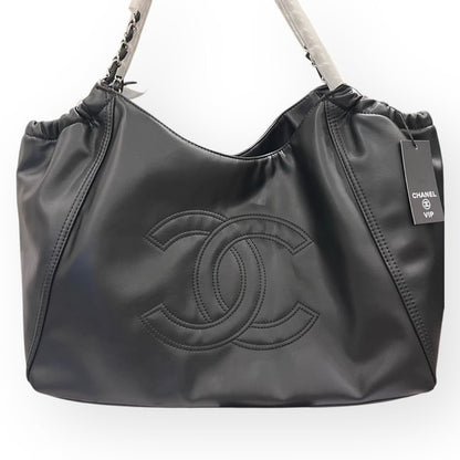 Large Black Silver Modern Chain Hobo Bag | VIP/GWP
