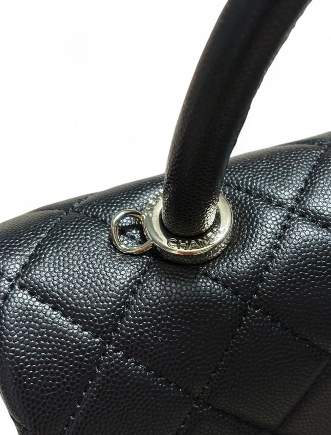 Large Black Quilted CoCo Top Handle Bag | VIP/GWP