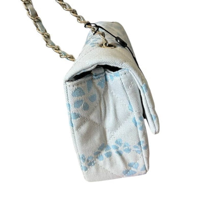 Quilted Reverse Denim Classic Flap Bag w/ Box | VIP/GWP