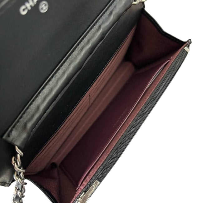 Black Silver Quilted WOC Bag w/ Box | VIP/GWP